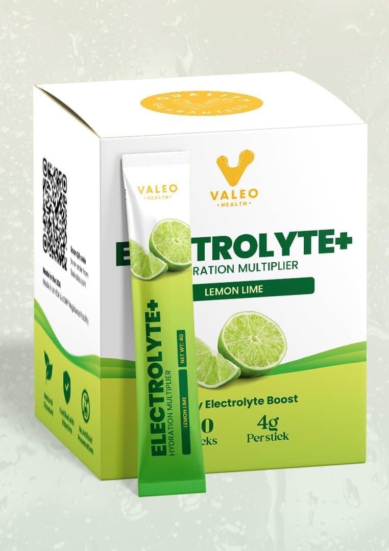 Valeo Hydration Electrolyte+ Lemon and Lime Stick Pack 20