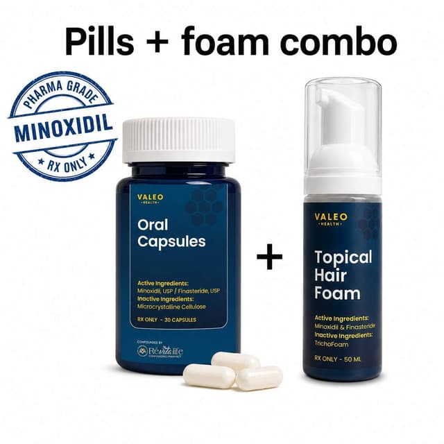 Hair Growth Pills and Foam Combo 