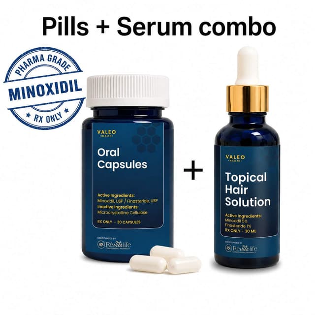 Hair Growth Serum and Pills Combo 