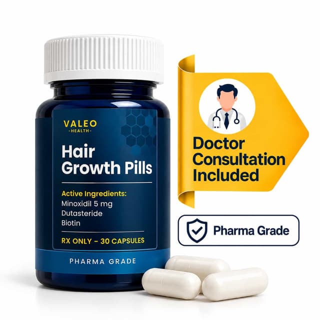 Biotin 2.5 mg + Minoxidil 5 mg + Dutasteride 0.5 mg Capsules (30)
