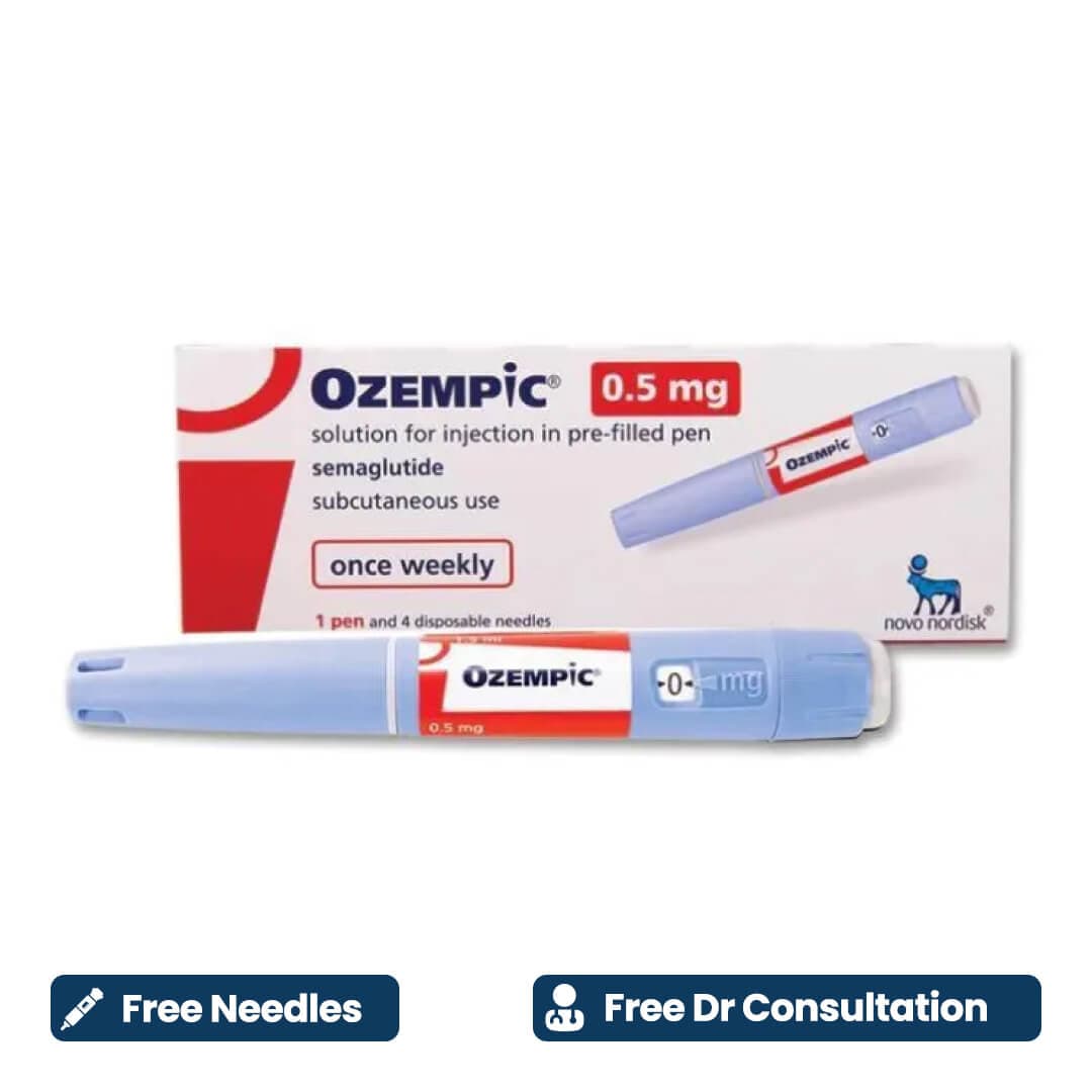 Free Prescription + Ozempic 0.5 mg (Needles included)