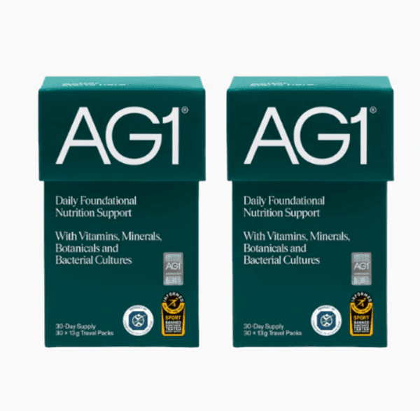 مكمل غذائي يومي AG1 - 30 كيس (عبوة من قطعتين)
